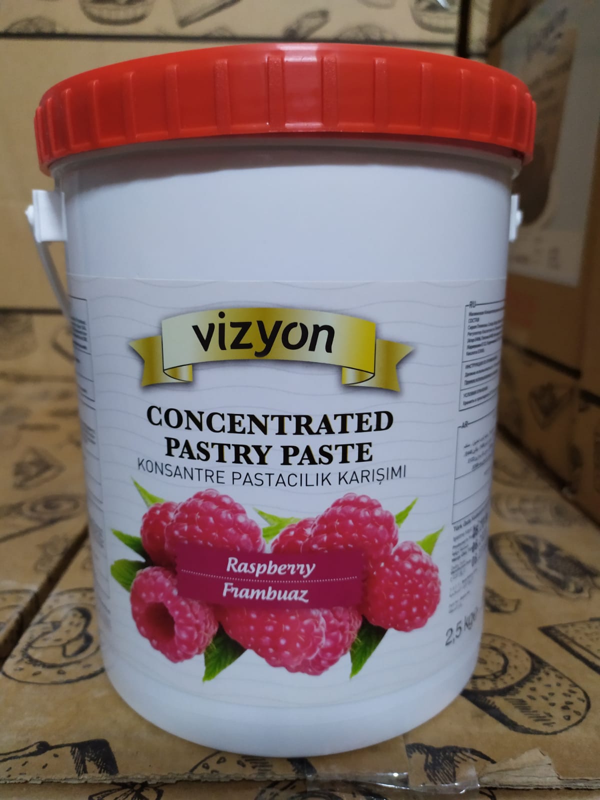 VİZYON  KONSANTRE PASTACILIK SOSU FRAMBUAZ 2,5kg*6