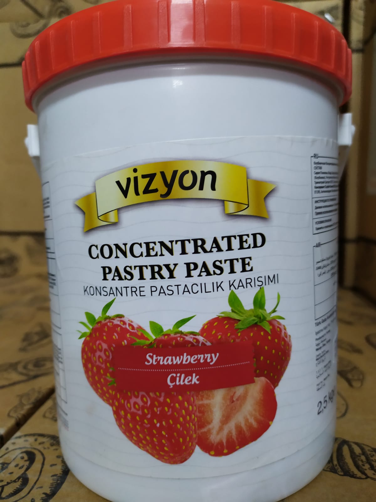 VİZYON  KONSANTRE PASTACILIK SOSU ÇİLEK 2,5kg*6