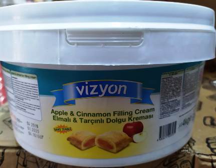 VİZYON DOLGU KREMA ELMA TARÇIN  6kg*4ad