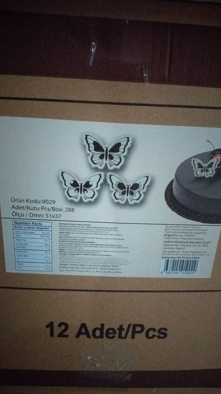 DEKOR ÇİKOLATA KELEBEK 9029