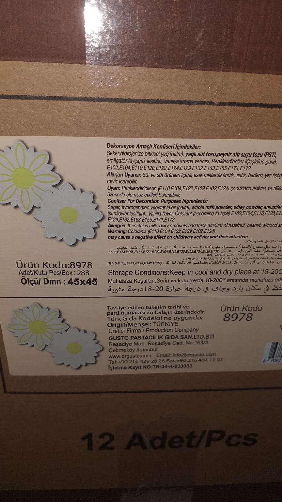 DEKOR ÇİKOLATA PAPATYA 8978