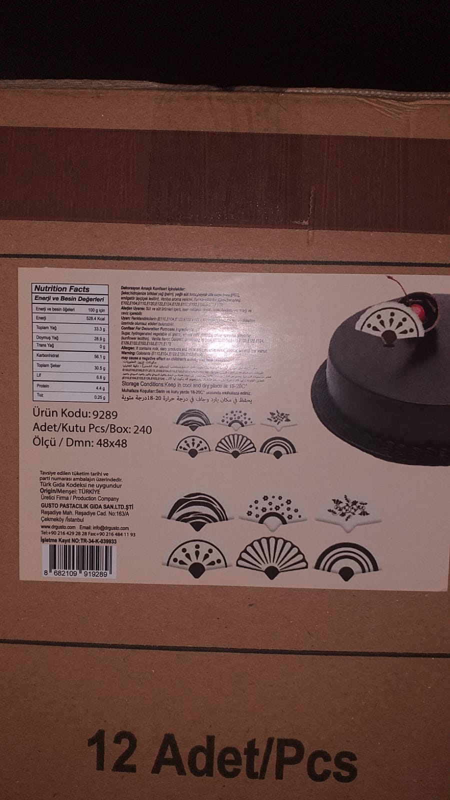 DEKOR ÇİKOLATA YELPAZE 9289