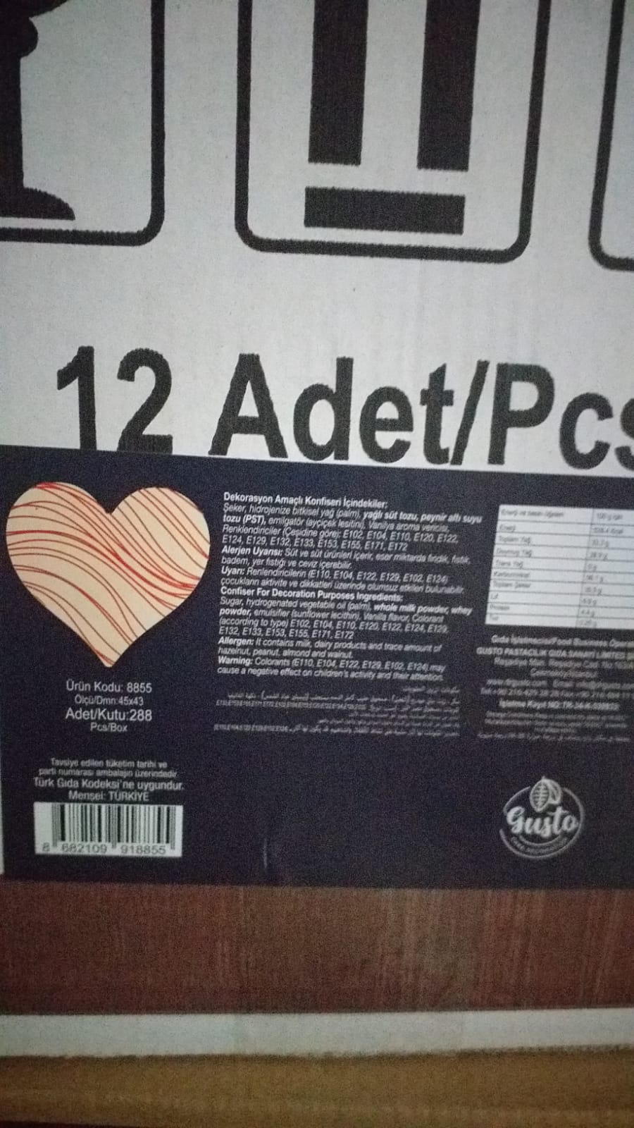 DEKOR ÇİKOLATA KALP 8855