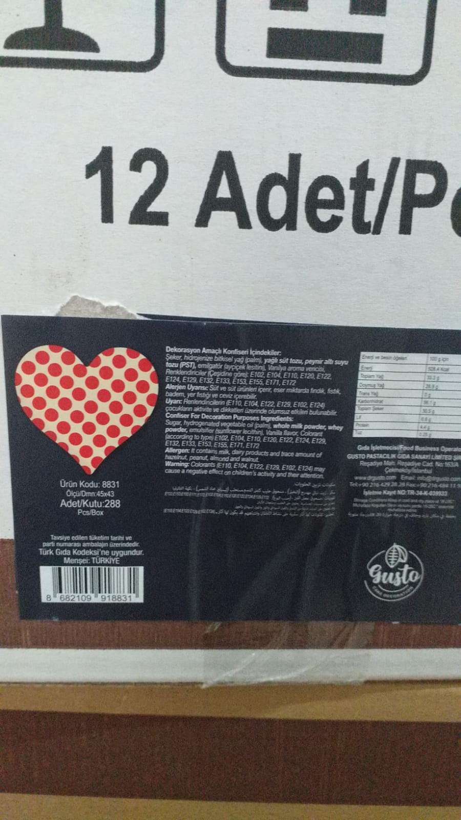 DEKOR ÇİKOLATA KALP 8831